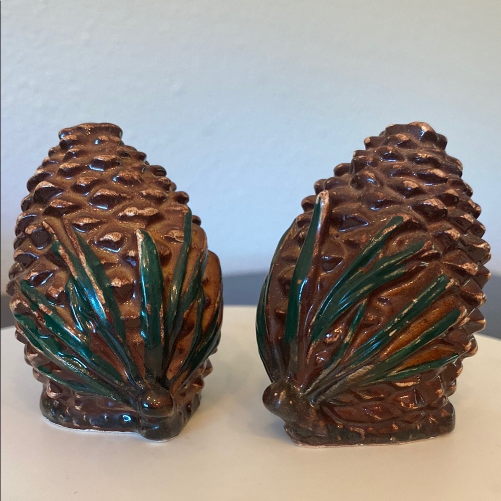 Vintage Set of Pinecone Salt and Pepper Shakers by Parksmith Corp Of New York